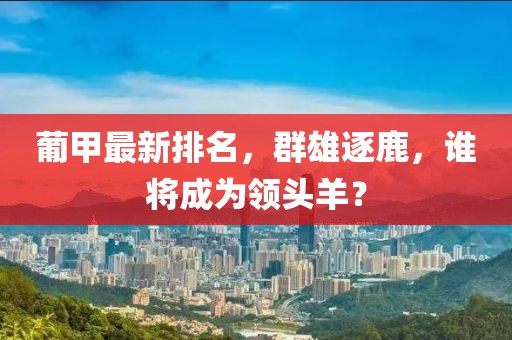 葡甲最新排名，群雄逐鹿，谁将成为领头羊？