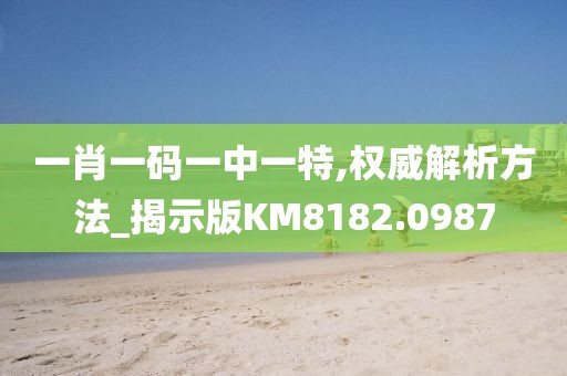 一肖一码一中一特,权威解析方法_揭示版KM8182.0987