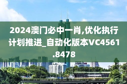 2024澳门必中一肖,优化执行计划推进_自动化版本VC4561.8478