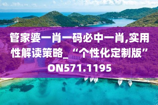 管家婆一肖一码必中一肖,实用性解读策略_“个性化定制版”ON571.1195