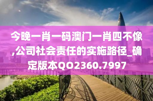 今晚一肖一码澳门一肖四不像,公司社会责任的实施路径_确定版本QO2360.7997