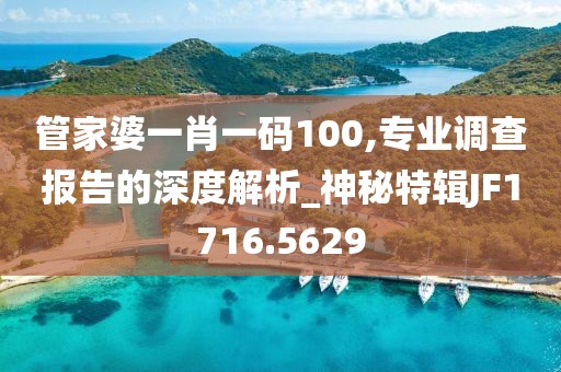 管家婆一肖一码100,专业调查报告的深度解析_神秘特辑JF1716.5629