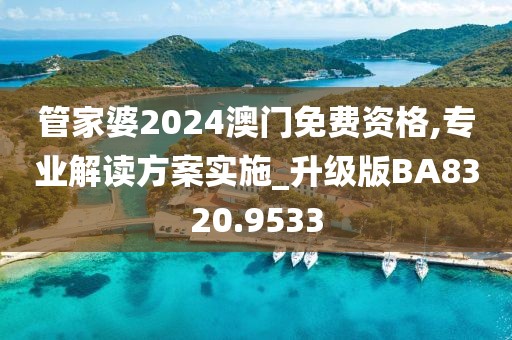 管家婆2024澳门免费资格,专业解读方案实施_升级版BA8320.9533