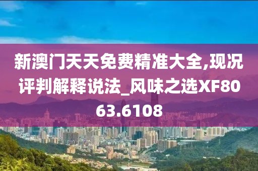 新澳门天天免费精准大全,现况评判解释说法_风味之选XF8063.6108