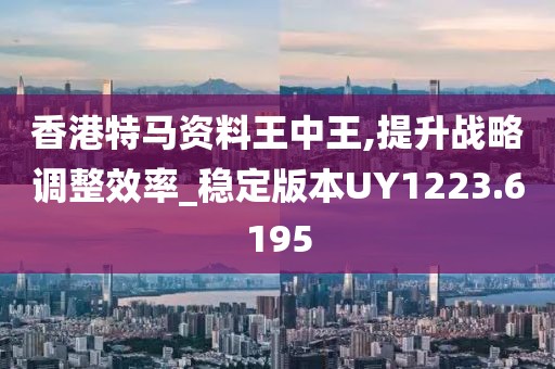 香港特马资料王中王,提升战略调整效率_稳定版本UY1223.6195