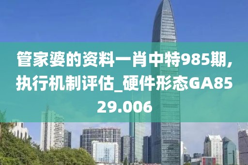 管家婆的资料一肖中特985期,执行机制评估_硬件形态GA8529.006