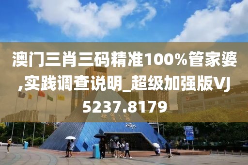 澳门三肖三码精准100%管家婆,实践调查说明_超级加强版VJ5237.8179