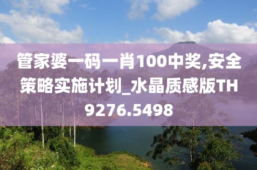 管家婆一码一肖100中奖,安全策略实施计划_水晶质感版TH9276.5498