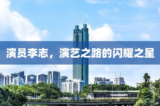 演员李志，演艺之路的闪耀之星