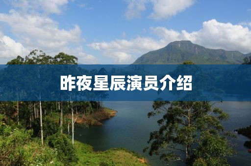 昨夜星辰演员介绍