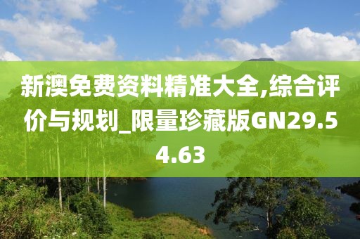 新澳免费资料精准大全,综合评价与规划_限量珍藏版GN29.54.63