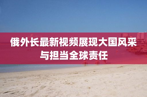 俄外长最新视频展现大国风采与担当全球责任