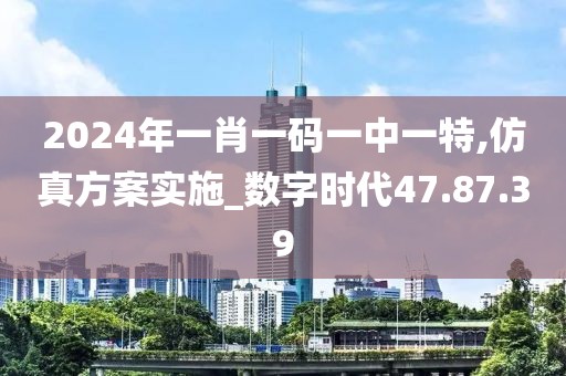 2024年一肖一码一中一特,仿真方案实施_数字时代47.87.39
