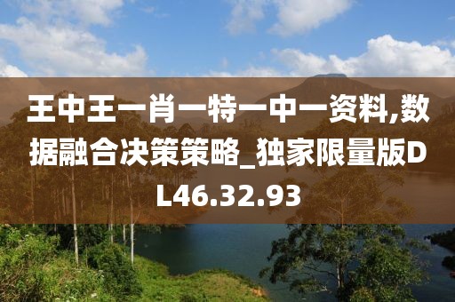 王中王一肖一特一中一资料,数据融合决策策略_独家限量版DL46.32.93
