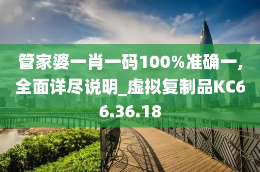 管家婆一肖一码100%准确一,全面详尽说明_虚拟复制品KC66.36.18