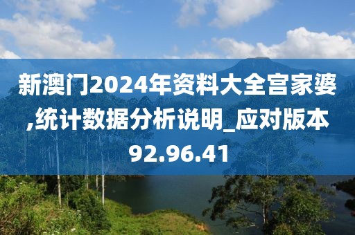 新澳门2024年资料大全宫家婆,统计数据分析说明_应对版本92.96.41