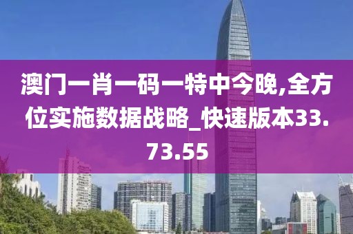 澳门一肖一码一特中今晚,全方位实施数据战略_快速版本33.73.55