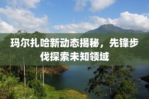 玛尔扎哈新动态揭秘，先锋步伐探索未知领域