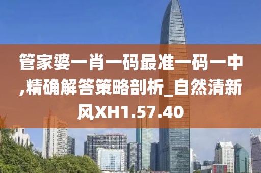 管家婆一肖一码最准一码一中,精确解答策略剖析_自然清新风XH1.57.40