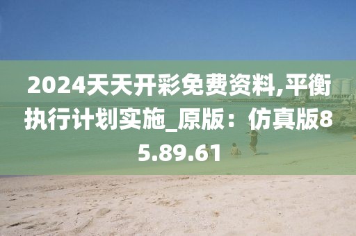 2024天天开彩免费资料,平衡执行计划实施_原版：仿真版85.89.61