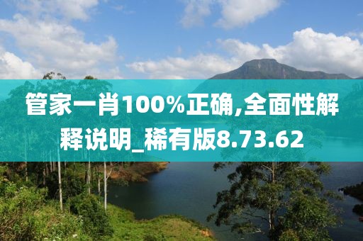 管家一肖100%正确,全面性解释说明_稀有版8.73.62