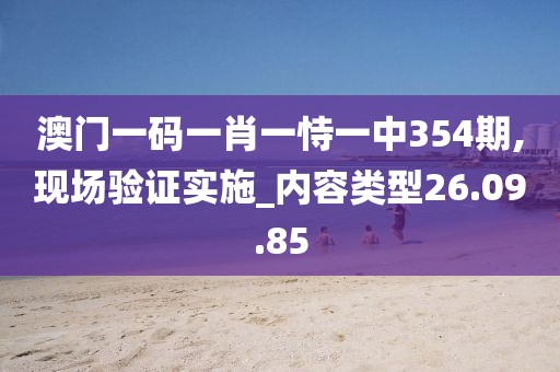 澳门一码一肖一恃一中354期,现场验证实施_内容类型26.09.85