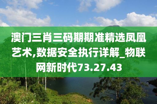 澳门三肖三码期期准精选凤凰艺术,数据安全执行详解_物联网新时代73.27.43