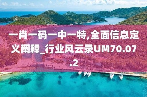 一肖一码一中一特,全面信息定义阐释_行业风云录UM70.07.2