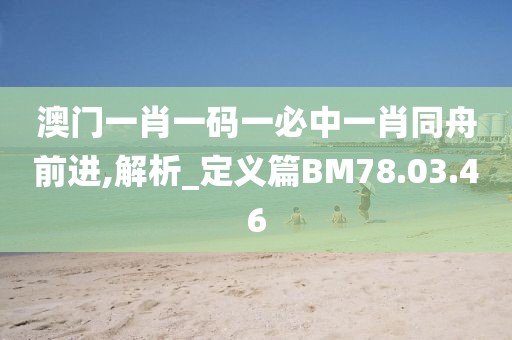 澳门一肖一码一必中一肖同舟前进,解析_定义篇BM78.03.46