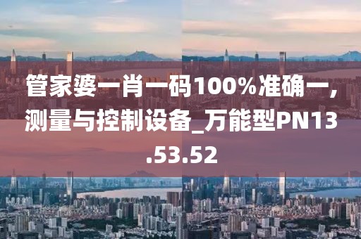 管家婆一肖一码100%准确一,测量与控制设备_万能型PN13.53.52
