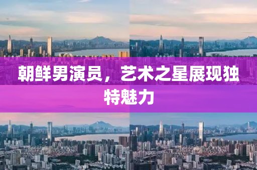 朝鲜男演员，艺术之星展现独特魅力