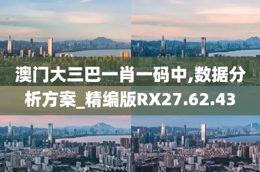 澳门大三巴一肖一码中,数据分析方案_精编版RX27.62.43