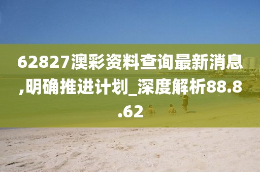 62827澳彩资料查询最新消息,明确推进计划_深度解析88.8.62