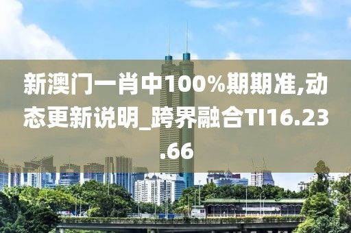 新澳门一肖中100%期期准,动态更新说明_跨界融合TI16.23.66