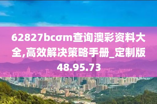 62827bcσm查询澳彩资料大全,高效解决策略手册_定制版48.95.73