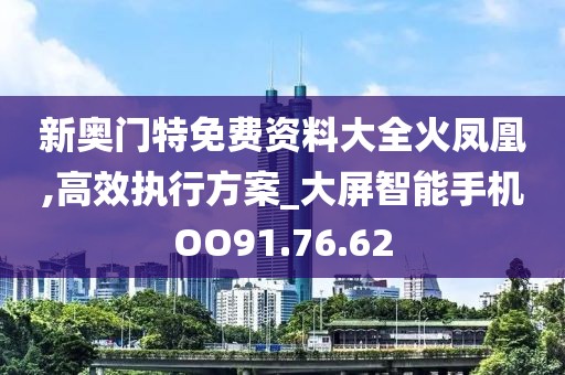 新奥门特免费资料大全火凤凰,高效执行方案_大屏智能手机OO91.76.62