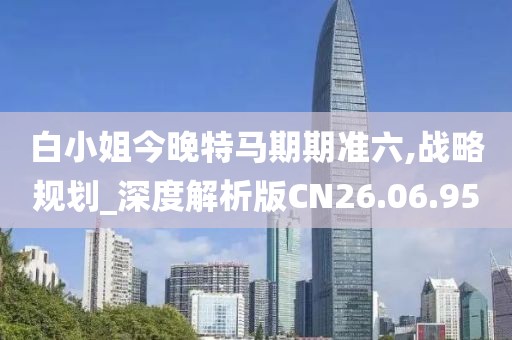 白小姐今晚特马期期准六,战略规划_深度解析版CN26.06.95