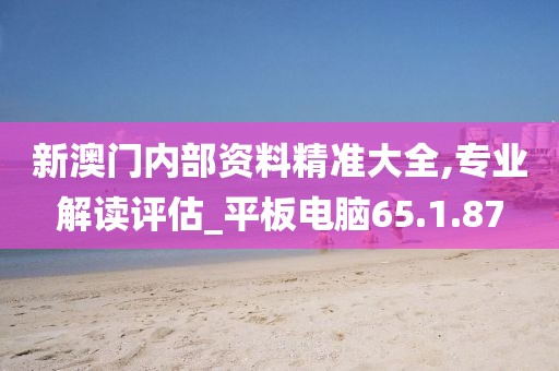 新澳门内部资料精准大全,专业解读评估_平板电脑65.1.87