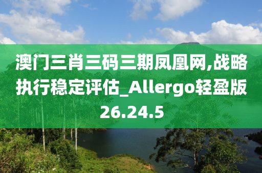 澳门三肖三码三期凤凰网,战略执行稳定评估_Allergo轻盈版26.24.5