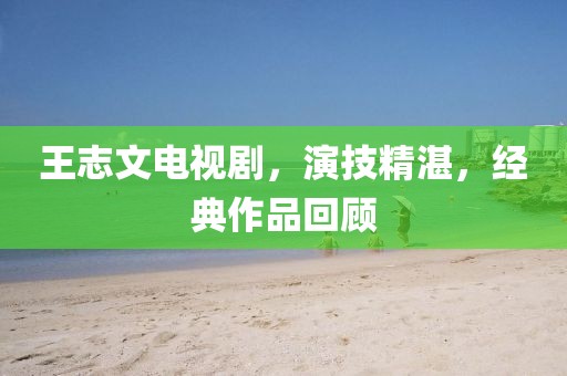 王志文电视剧，演技精湛，经典作品回顾