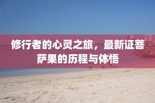 修行者的心灵之旅，最新证菩萨果的历程与体悟