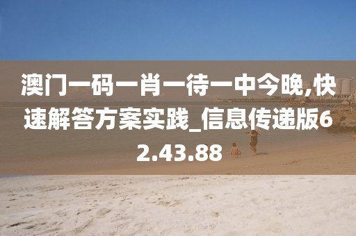 澳门一码一肖一待一中今晚,快速解答方案实践_信息传递版62.43.88