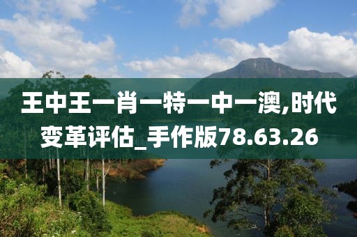 王中王一肖一特一中一澳,时代变革评估_手作版78.63.26