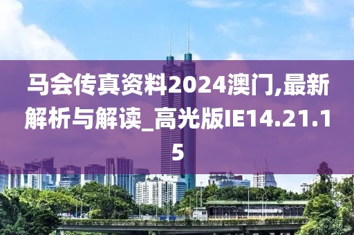 马会传真资料2024澳门,最新解析与解读_高光版IE14.21.15
