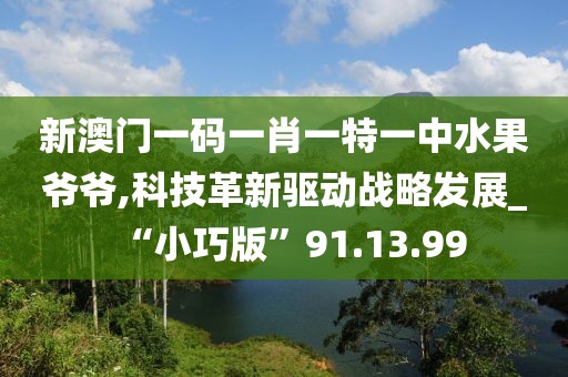 新澳门一码一肖一特一中水果爷爷,科技革新驱动战略发展_“小巧版”91.13.99