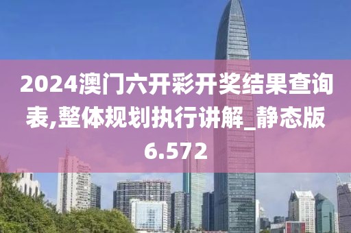 2024澳门六开彩开奖结果查询表,整体规划执行讲解_静态版6.572