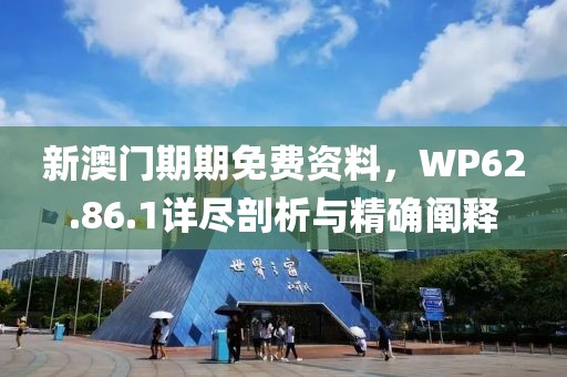 新澳门期期免费资料，WP62.86.1详尽剖析与精确阐释