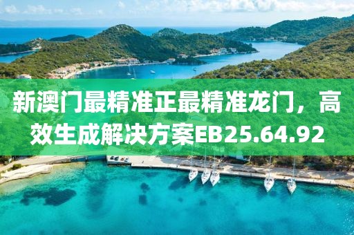 新澳门最精准正最精准龙门，高效生成解决方案EB25.64.92