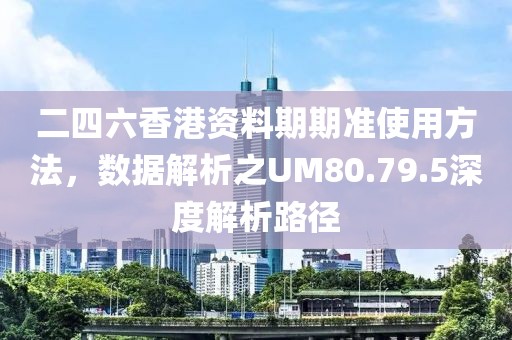 二四六香港资料期期准使用方法，数据解析之UM80.79.5深度解析路径