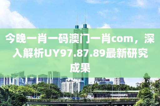 今晚一肖一码澳门一肖com，深入解析UY97.87.89最新研究成果